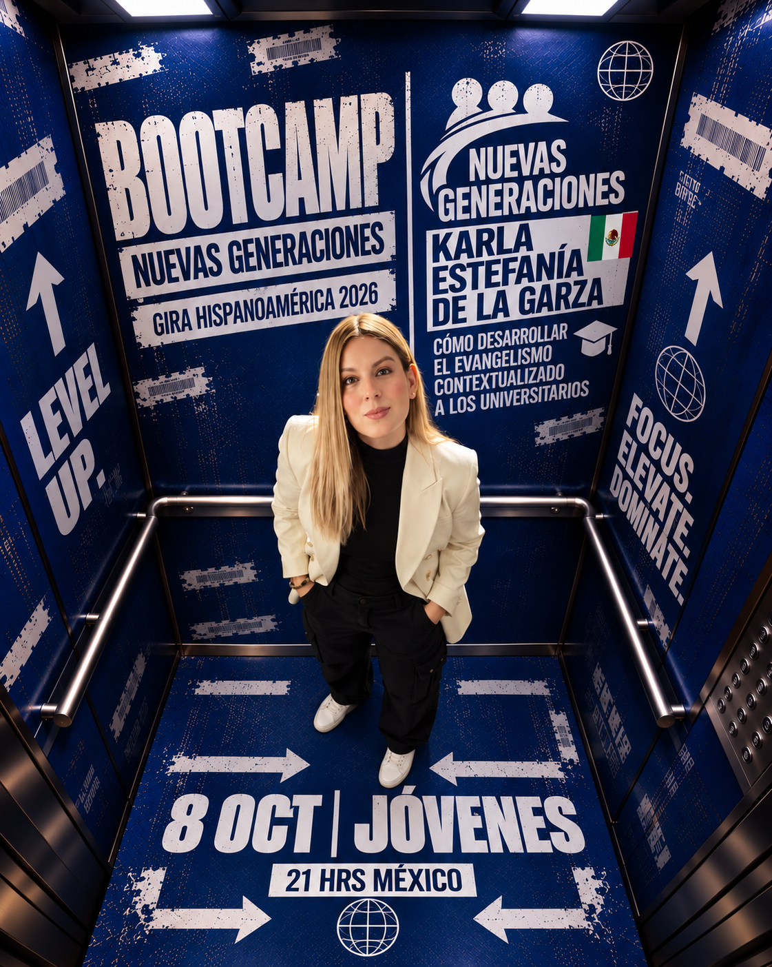 Afiche de Karla Estefanía de la Garza, 8 oct · jóvenes, a las 21 h México
